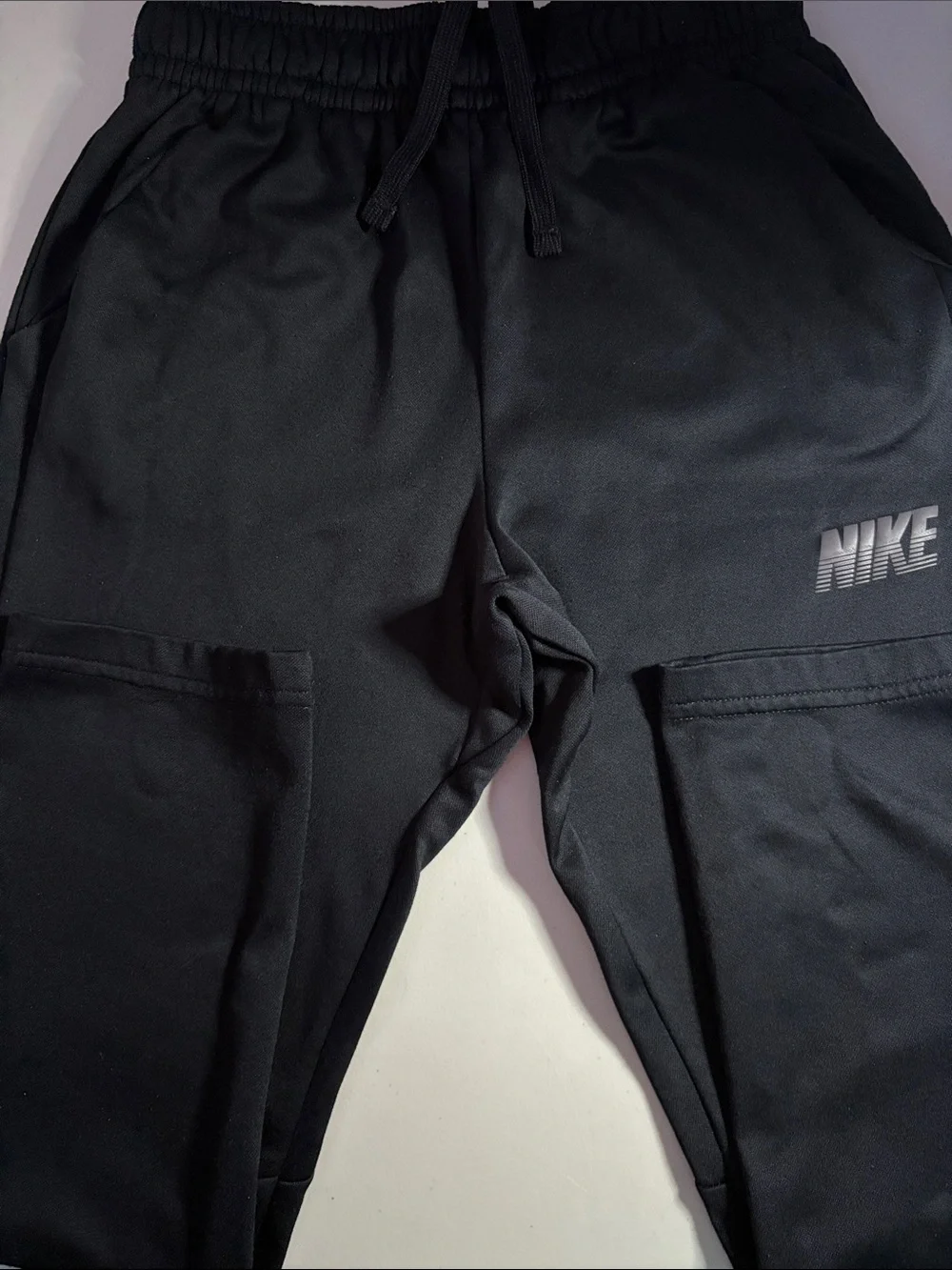 Nike Boys (M) Black Training Joggers with Reflective Logo